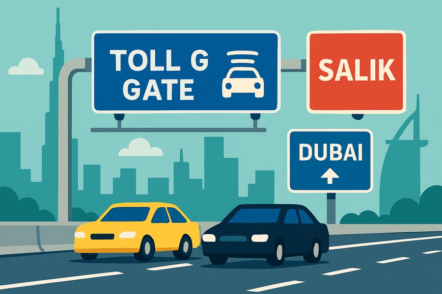 Dubai toll road system